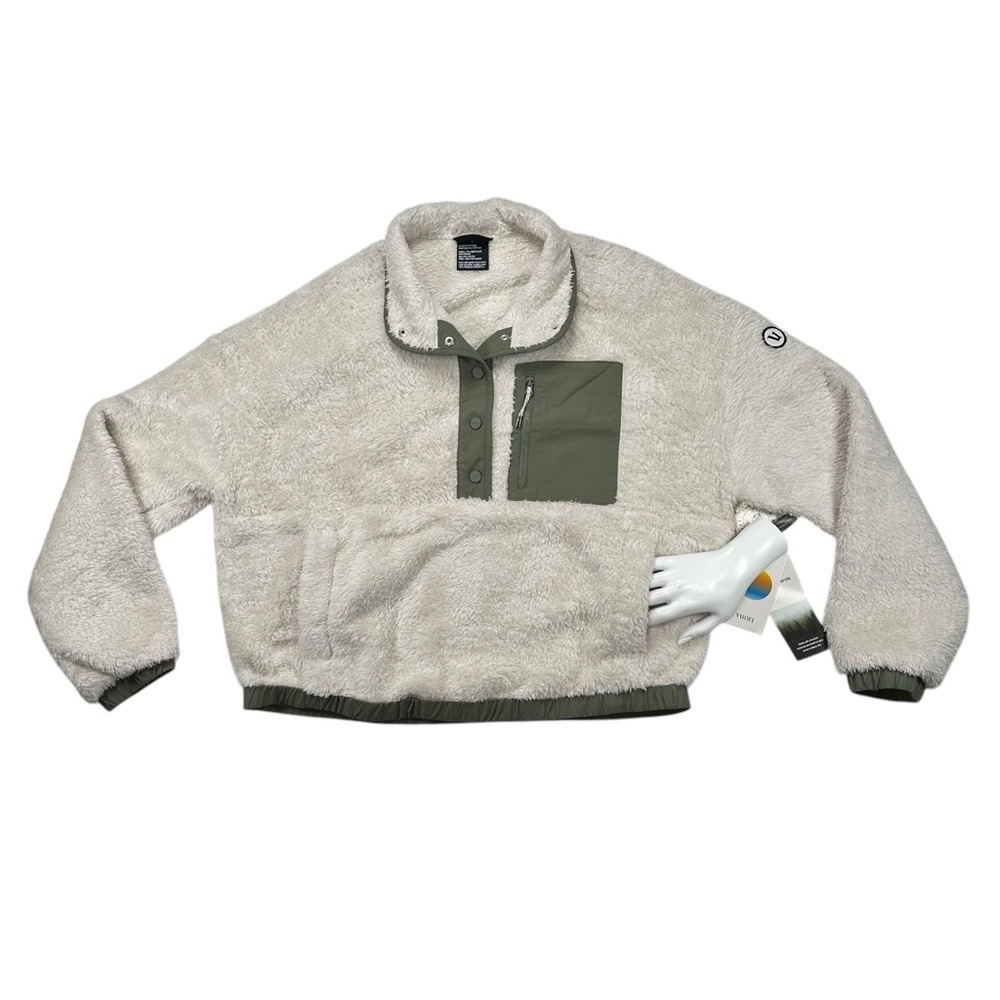 NWT Vuori Cozy Sherpa Popover Dune Size Large VW549 - Picture 9 of 16